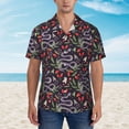thumbnail image 5 of Picia Snakes And Snake Fruit Gentle Cotton Regular Fit Short Sleeve Casual Hawaiian Shirt for Men-Medium, 5 of 8
