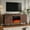 Brown, variant on Bossin 58" Wood Mid Century Modern TV Stand with Fireplace, Entertainment Center up to 65" TV,Electric Fireplace TV Stand for Living Room