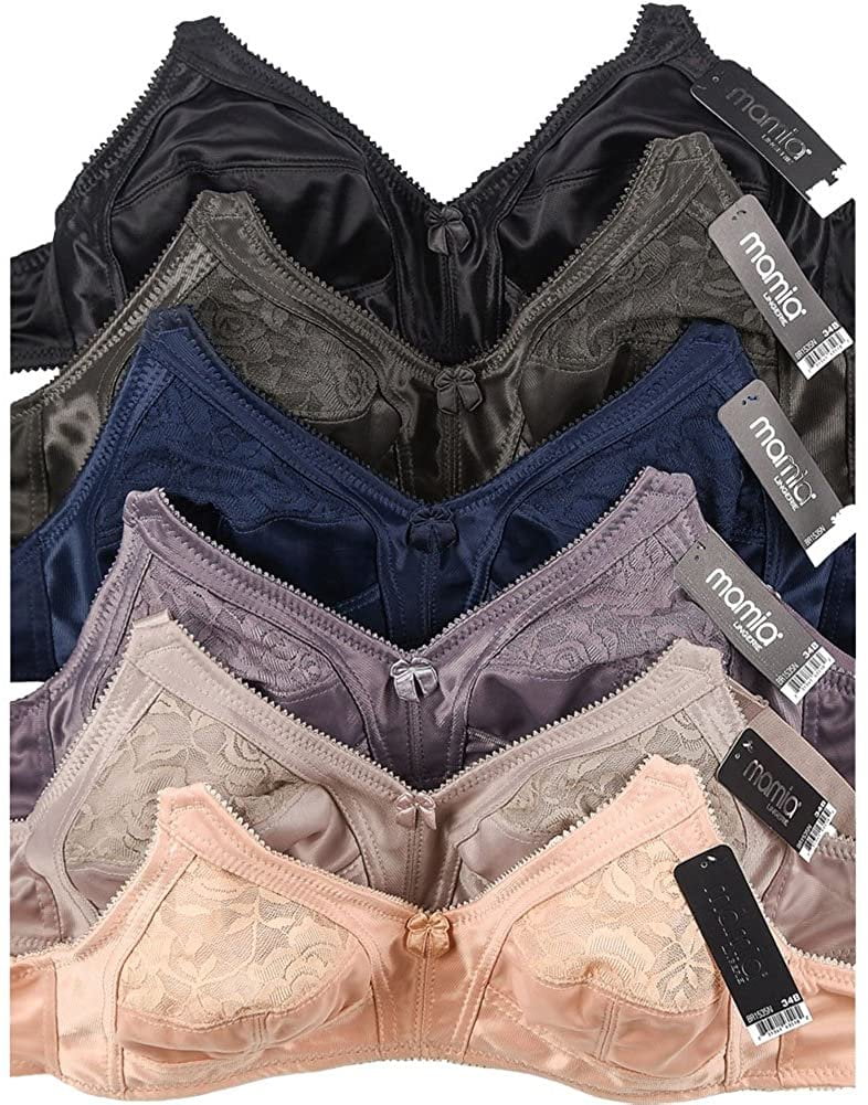 Mamia Women's 6 Full Coverage Wireless Non Padded Bras38B
