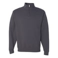 thumbnail image 1 of Jerzees Mens NuBlend Quarter Zip Cadet Collar Sweatshirt, M, Charcoal Grey, 1 of 2