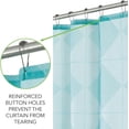 thumbnail image 4 of Polyester Fabric Modern Geometric Diamond Print Shower Curtain with Reinforced Buttonholes for Master and Guest Bathroom - Machine Washable & Water Resistant - 72" x 72" - Blue, 4 of 6