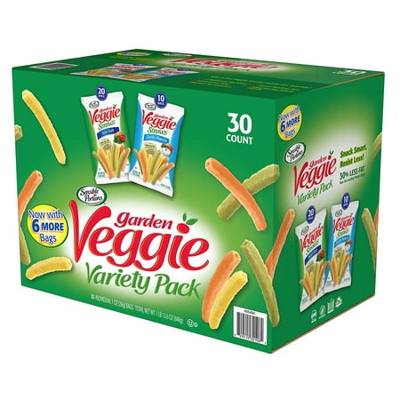 Garden Veggie Snack Straws Shape Chips Variety Pack, 30 Count Sensible Portions - 30