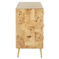 thumbnail image 5 of SAFAVIEH Katia Retro Chic Three Drawer Chest, Natural/Gold, 5 of 14