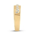 thumbnail image 3 of 10K Yellow Gold His Hers Round Diamond Cluster Matching Wedding Set 3/4 Cttw, Womens Size: 5-10, Mens Size: 7-13, 3 of 4
