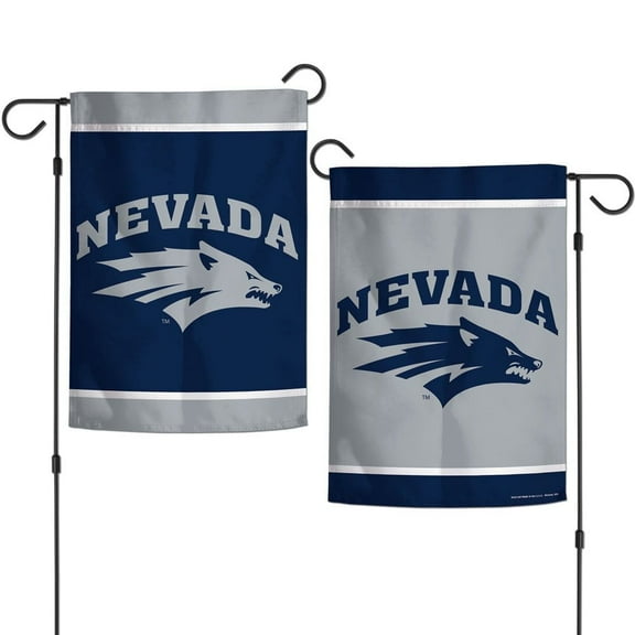 Nevada Wolf Pack 12.5” x 18" Double Sided Yard and Garden College Banner Flag Is Printed in the USA