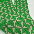 thumbnail image 4 of Green and Dark Beige Geometric Socks from the Sock Panda (Adult Large), 4 of 5