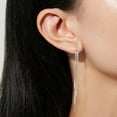 thumbnail image 3 of Lancharmed Womens Earrings Tassel White Butterfly White Gold Plated Earrings Gifts for Women, 3 of 8