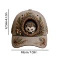 thumbnail image 6 of Dalang Christmas Printed Baseball Cap for Adults Adjustable Breathable Cotton Hat with Hedgehog Animal Motif for Winter Holiday Parties Outdoor Casual Daily Wear, 6 of 7