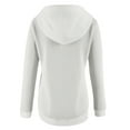thumbnail image 4 of Fiaer,Womens 2025 Oversized Hoodies Button Collar Drawstring Hooded Pullover Casual Long Sleeve Hooded Sweatshirt White XL, 4 of 5