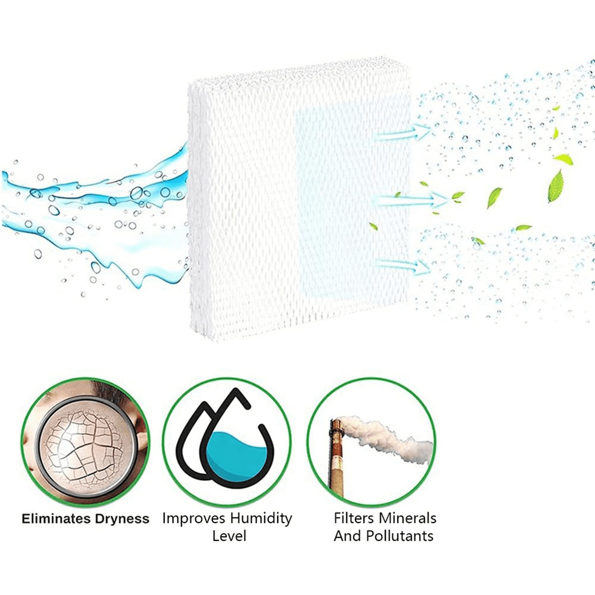 16x MD1-0034 Replacement Humidifier Wick Filter Compatible for Evaporative Humidifier Models Evap40,Evap2,EV100 and More