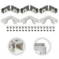thumbnail image 3 of L-Shaped Glass Fixing Clips - 6pcs Carbon Steel Bracket for Cabinets &, 3 of 10