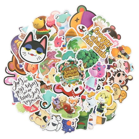 MageCrux 50Pcs Animal Crossing Game Stickers Skateboard Fridge Laptop Luggage Sticker