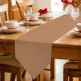 thumbnail image 2 of Pure Khaki Table Runner Linen Burlap Table Runner 70 Inches Long Modern Solid Color Minimalist Art Dresser Scarves for Kitchen Island Coffee Dining Room Party Wedding Holiday Decoration 13"x70", 2 of 8