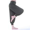thumbnail image 5 of Lroveb Palazzo Pants for Women,High Waisted Baggy Hippie Gypsy Boho Pants, Pants High Yoga Beach Plus Size Closing Dance Chi Clothes Leggings Dark Gray, 5 of 8