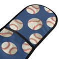 thumbnail image 2 of Dailycode Double Sided Oven Mitt with Loop Heat Resistant Kitchen Long Potholders 7" x 35" Baseball on Blue, 2 of 6
