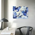thumbnail image 4 of Shiartex  Butterfly Canvas Wall Art Decor Modern Watercolor Butterflies Painting Picture Print Modern Bedroom Bathroom Decorations (Blue) 20x16 in/16x12 in 16x12in, 4 of 6