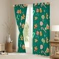 thumbnail image 3 of Feelyou Lollipop Candy Blackout Curtains Set of 2 (52x84 Each), Kawaii Gingerbread Man Window Curtains, Cartoon Christmas Style Curtains and Drapes, Blackout Curtains Room Decor, 3 of 6