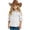 a-White, variant on Cowgirl Shirt for Girls Retro Button Down Fringe Shirt Sleeveless Blouses Tops
