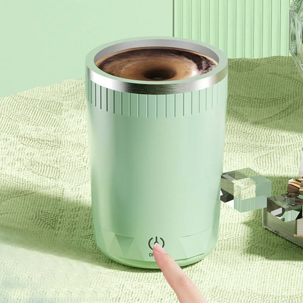 Taza de café autoagitable de alta velocidad | Taza de mezcla automática eléctrica de 7000 RPM ABS de acero inoxidable de doble capa | Taza de viaje portátil resistente a derrames para oficina en