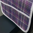 thumbnail image 3 of Plaid Microwave Oven Cover, Illustration of Checkered Inspired Design, Water Resistant Organizer with Pockets for Kitchen, 36" x 12", Violet Blue Pale Fuchsia, by Ambesonne, 3 of 4
