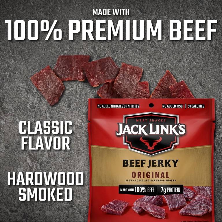 Jack Link's Original Beef Jerky, 100% Beef, 20 Pack Of 0.625 oz