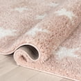 thumbnail image 4 of Well Woven Haven Celestial Skies Modern Geometric Pink Shag Plush Pile 2'7" x 9'10" Runner Rug, 4 of 7