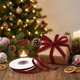 thumbnail image 1 of Cinta de Terciopelo Burdeos de 5 Yardas con Purpurina Satinada Flocada de 1 a 4 Cm de Ancho, Ideal para Envolver Regalos Navideños, Hacer Moños, Decorar Fiestas y Manualidades., 1 of 6