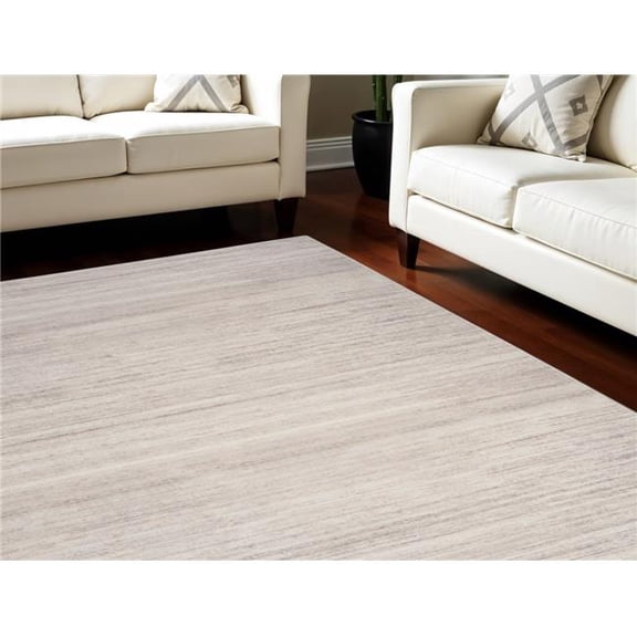 HomeRoots 554781 8 x 10 ft. Washable Rectangle Area Rug, Ivory & Light Brown