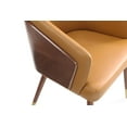 thumbnail image 5 of Reeva Dining Chair with Solid Wood Legs in Walnut and Camel, 5 of 10