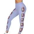 thumbnail image 2 of Pants for Women Christmas Print Leggings Sports Fitness Pants Solid Colored Casual Tight Fitting Yoga Pants Stretch Leggings,Womens Pants Light Blue S, 2 of 6