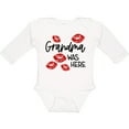 thumbnail image 3 of Inktastic Grandma Was Here Red Kisses Boys or Girls Long Sleeve Baby Bodysuit, 3 of 5
