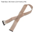 thumbnail image 2 of 1 Pcs IDC Rainbow Wire Flat Ribbon Cable FC-Female to 40P 39.3 Inch Length 2.54mm Pitch Breadboard Jumper Wires, 2 of 5