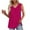 Hot Pink, variant on Summer Fashion Womens Tank Tops Vest Plus Size Solid Color Casual Sleeveless