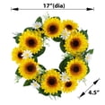 thumbnail image 3 of Mainstays 17'' Diameter Indoor Artificial Sunflower Dahlia Wreath, Yellow Color, 3 of 5