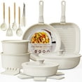 thumbnail image 1 of Juego de utensilios de cocina Astercook, 23 unidades, cerámica antiadherente de inducción, 1 of 9