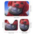 thumbnail image 3 of Clifford El gran perro rojo-theme 4-Piece Shower Curtain Set with Rugs, Waterproof Bathroom Decor Set Includes Bath Mat, U-Shaped Rug, Toilet Lid Cover and Curtain with Hooks, 3 of 6