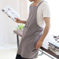 thumbnail image 2 of Japanese Style Kitchen Apron  Back Apron With Pockets For Work Gardening Cooking Painting Baking, 2 of 8
