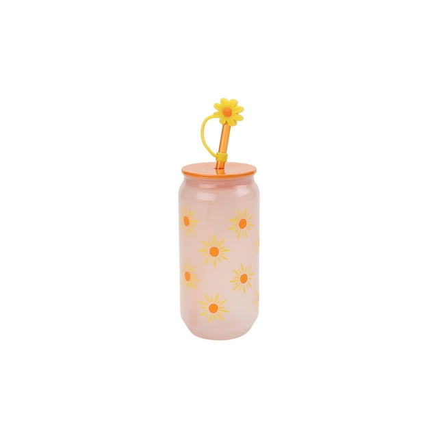 Mainstays Sun Printed Color-Changing Acrylic Sipper Tumbler, 580mL