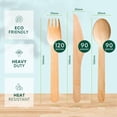 thumbnail image 2 of Juego de cubiertos desechables EVERYBASIX, 300 piezas, madera compostable, 2 of 7