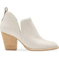 thumbnail image 2 of Jeffrey Campbell Rosalee Ivory Off White Leather Stacked Block Heel Bootie (Ivory, 8), 2 of 6