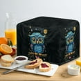 thumbnail image 4 of HELLHERO Owl Moon Print Toaster Cover Fits for 2 Slice, Bread Machine Cover with Adjustable Drawstring, Polyester Waterproof Anti Fingerprint Oven Protector, 4 of 8