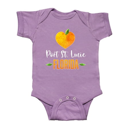 

Inktastic Port St Lucie Florida Orange in Heart Gift Baby Boy or Baby Girl Bodysuit