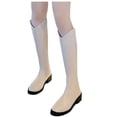 thumbnail image 6 of Women's Knee High Boots Round Toe Back Zipper On Comfortable Fashion Fall Winter Boot Beige 4.5, 6 of 7