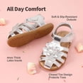 thumbnail image 4 of Sandalia DREAM PAIRS KSD214 Niñas Plata Flor Verano Talle 11, 4 of 6