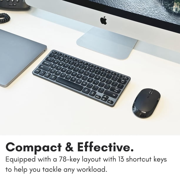 Macally Bluetooth Keyboard for Mac - Premium Multi Device Keyboard