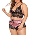thumbnail image 4 of Women's Lace Cami Top with Shorts with Panties 2 Piece Set Sexy Lingerie Pajama Set, 4 of 6