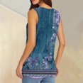 thumbnail image 4 of SAATLERI Tank Top for Women Loose Fit Sleeveless Floral Print Shirts V Neck Summer Clothes Women's Tees and Tanks Beach Vacation Essentials, 4 of 4