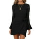 thumbnail image 1 of Vestido mini elegante ajustado de manga larga para mujer, regalo para mujer, 1 of 7