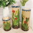 thumbnail image 7 of Southwestern Desert Cactus With Blooming Flowers Votive Candle Holders Set Of 3, 7 of 7