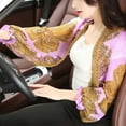 thumbnail image 3 of Summer Chiffon Sunscreen Printing Long Sleeve Shawl, 3 of 10